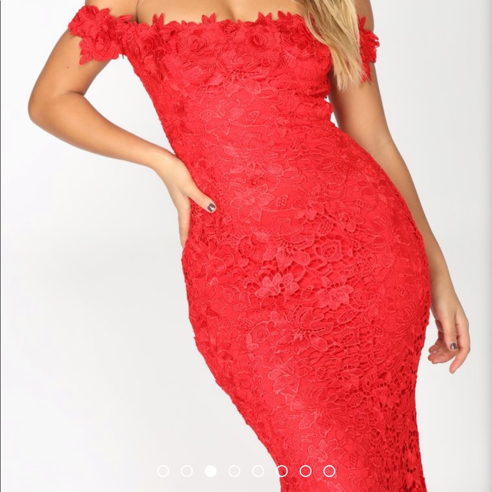 Red mermaid dress